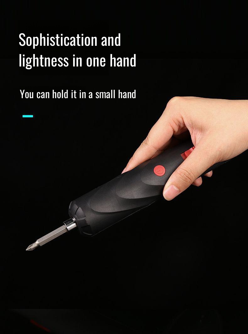 Portable electric screwdriver set with carrying case