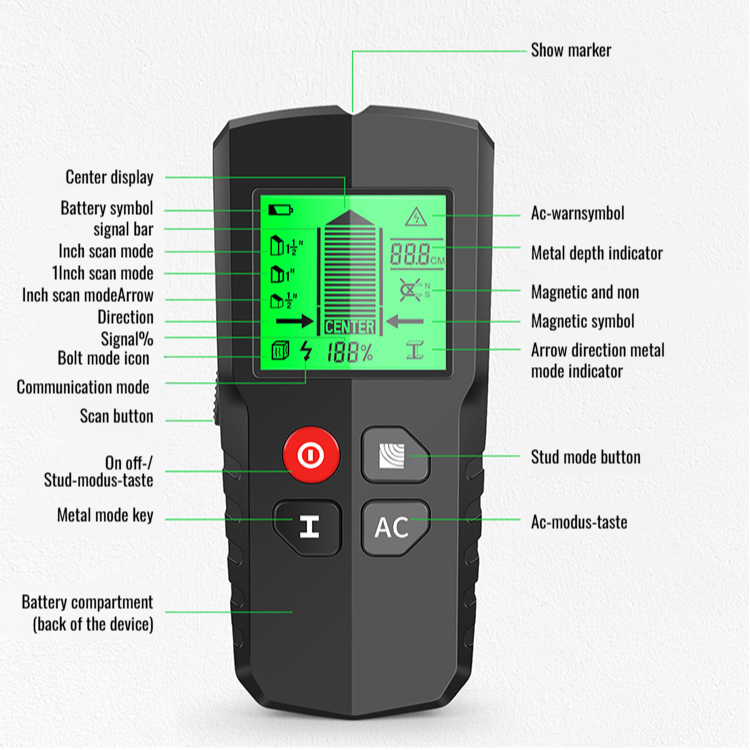 Wall Detector Metal Detector Measuring Instrument