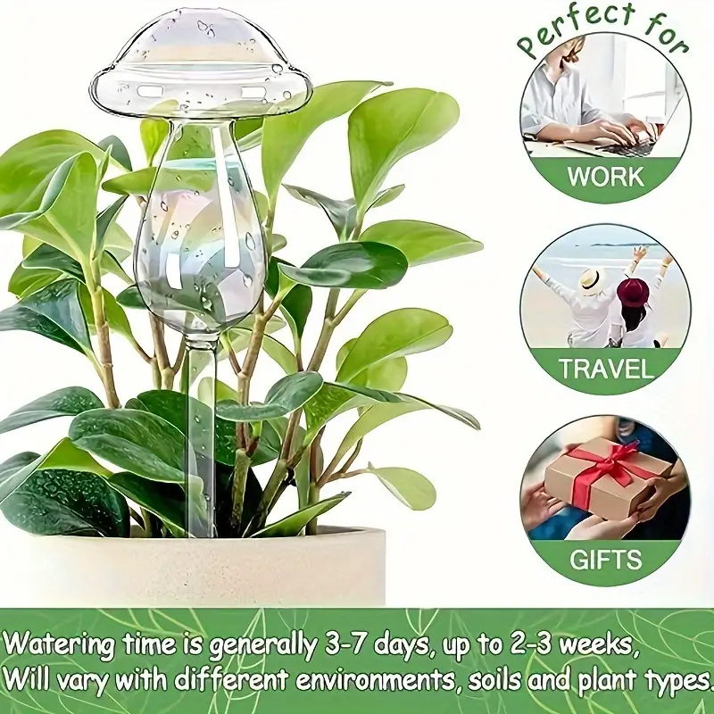 Glass Plant Round Watering Ball Waterer Smooth Round Household Glass Round
