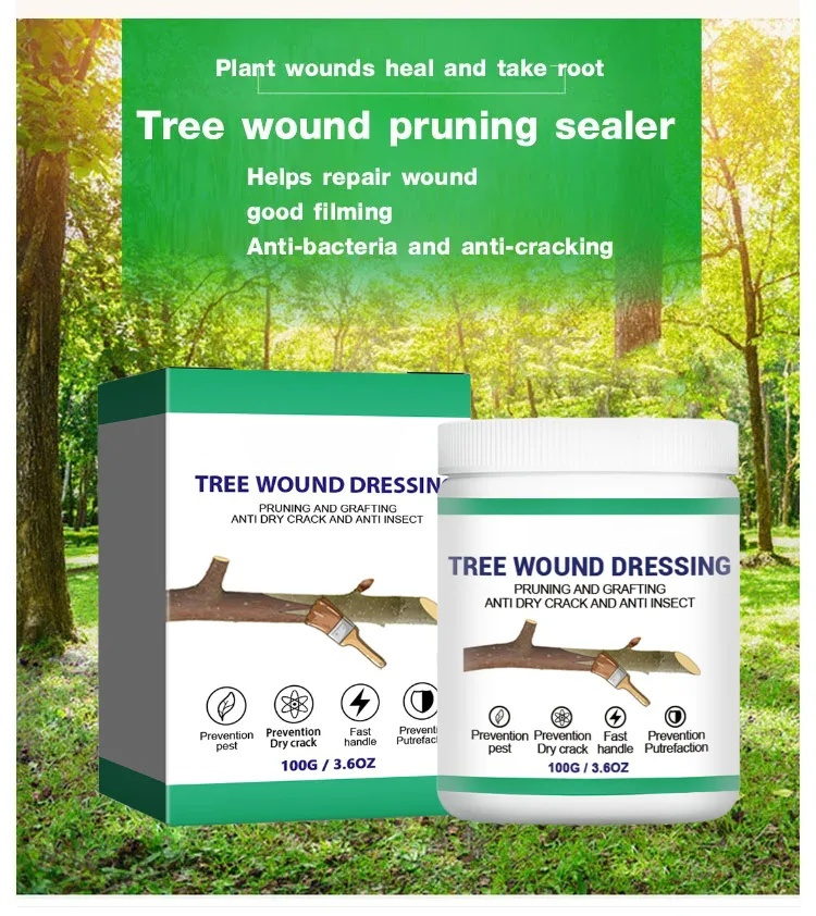 Large tree wound healer applicator for fruit trees