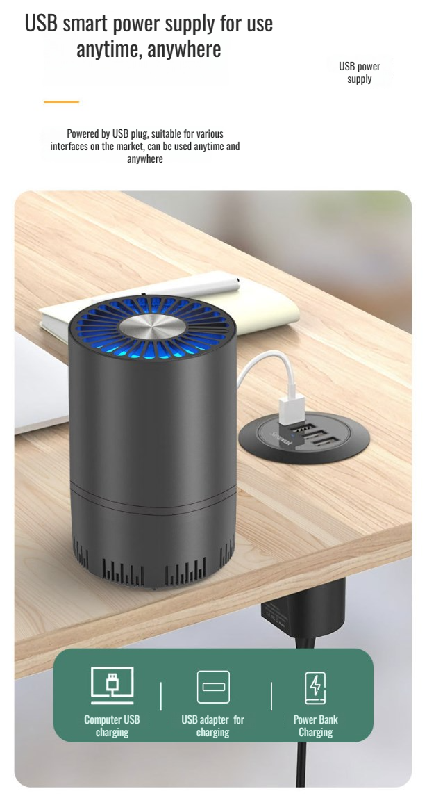 Home air purifier with advanced purification system