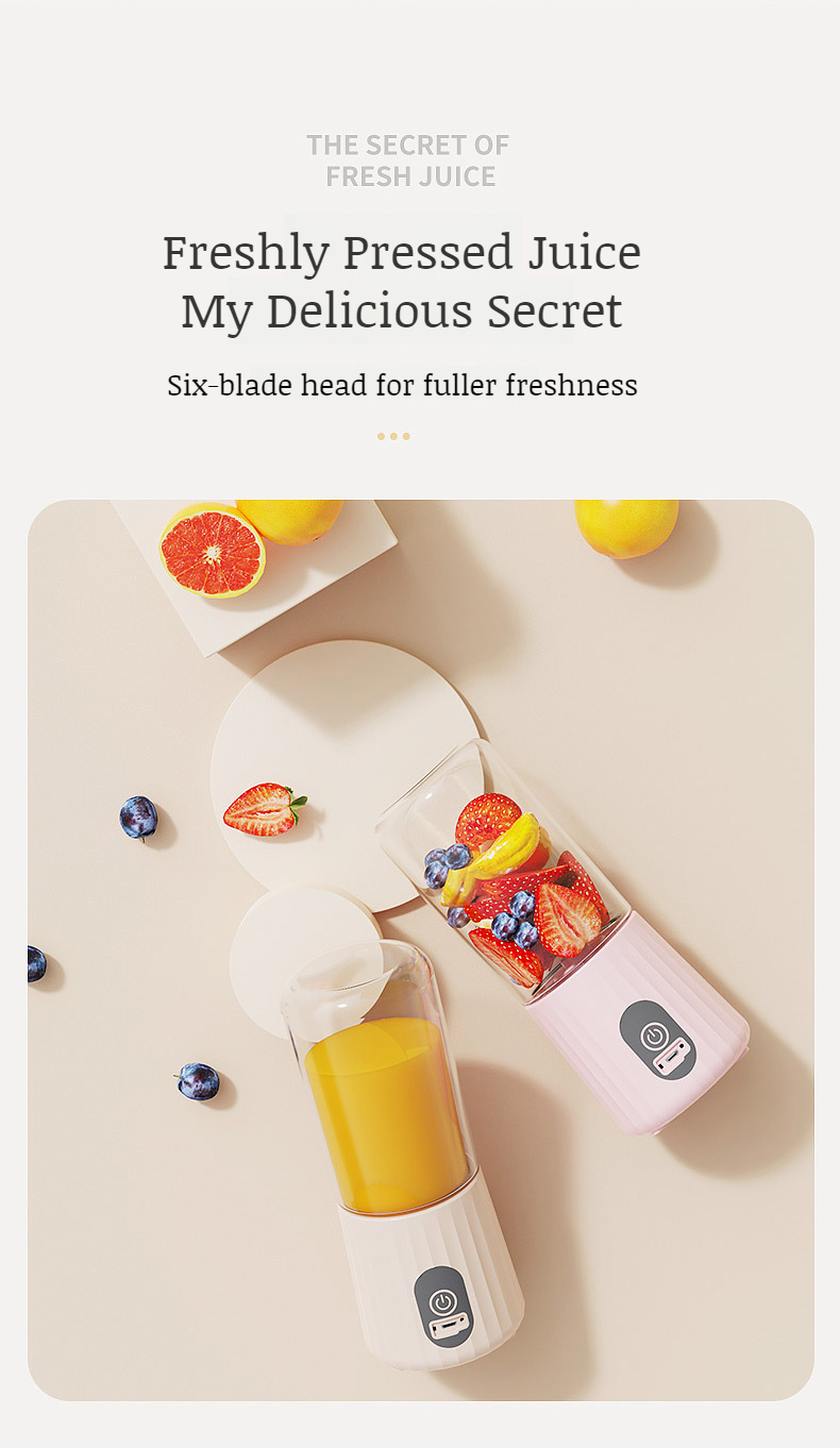 Compact portable juicer for travel and office use