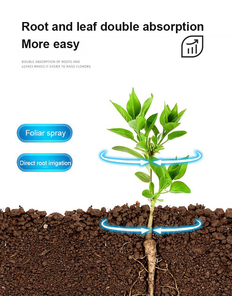 Pouring nutrient solution into plant soil