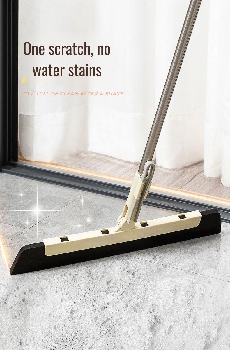 Multifunctional household floor scraper in use