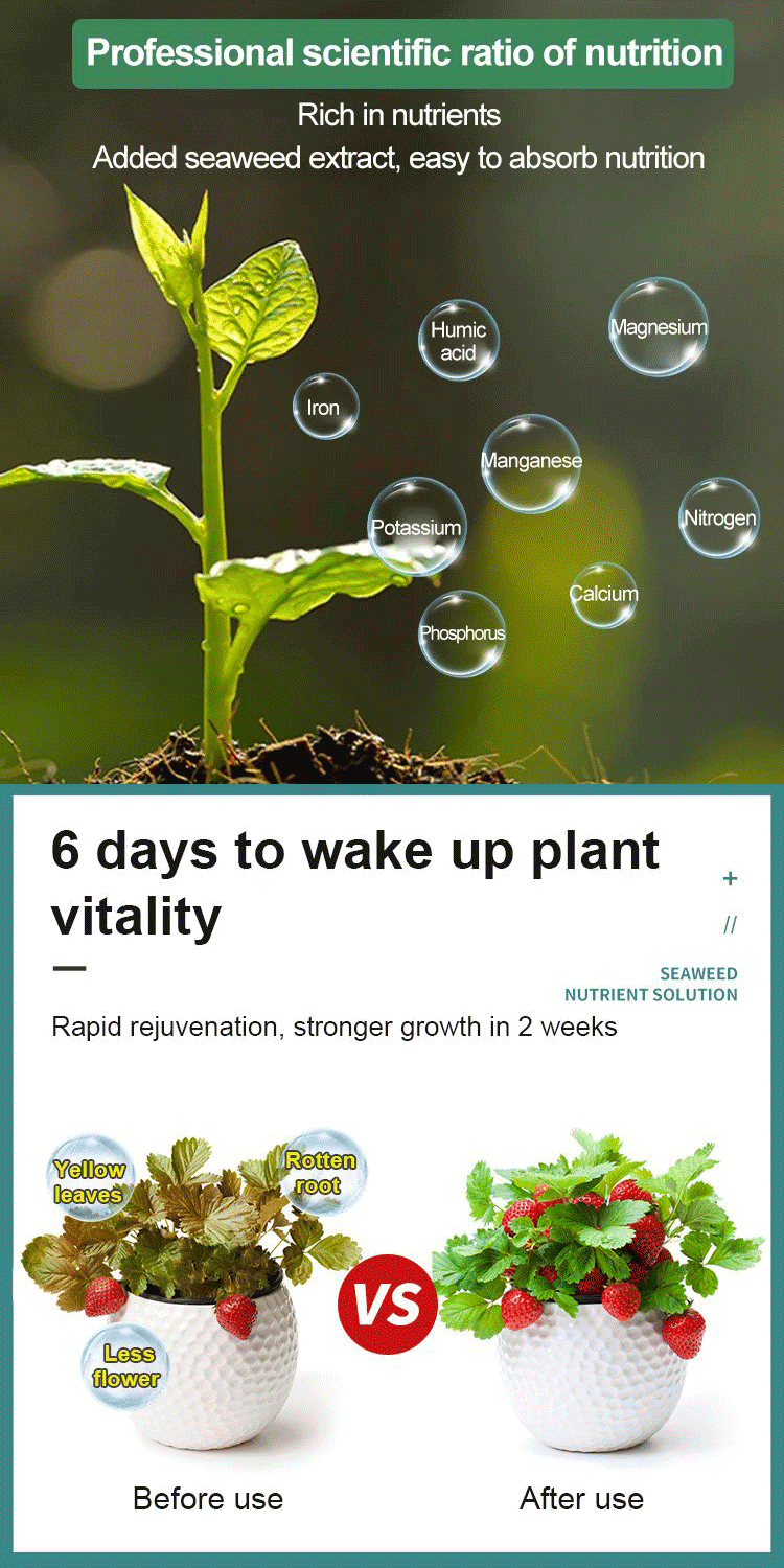 Close-up of nutrient solution label and ingredients