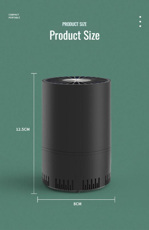 Powerful air purification device with silent operation