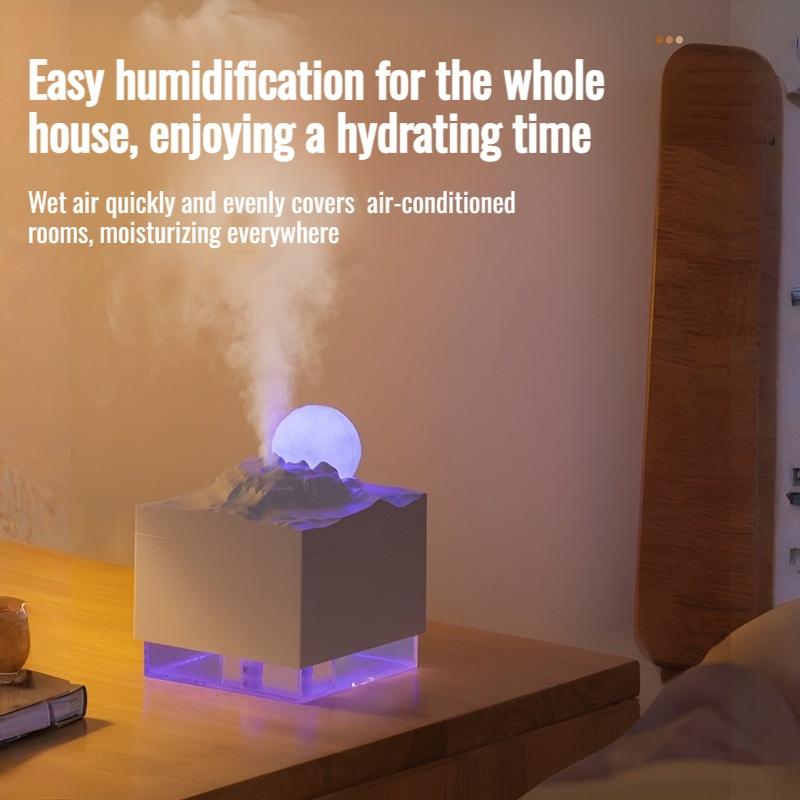 Unlimited water quality humidifier humidifier Moon modeling Warm Night Lights Silent humidification