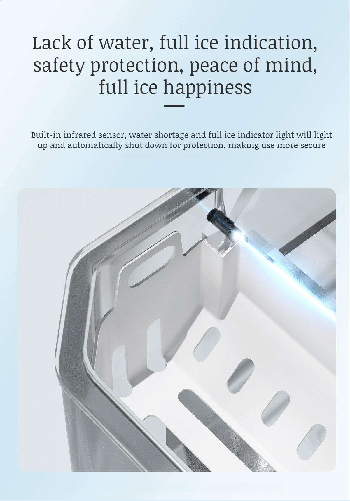 Sleek and modern Home Mini Bullet Ice Maker fits any kitchen decor