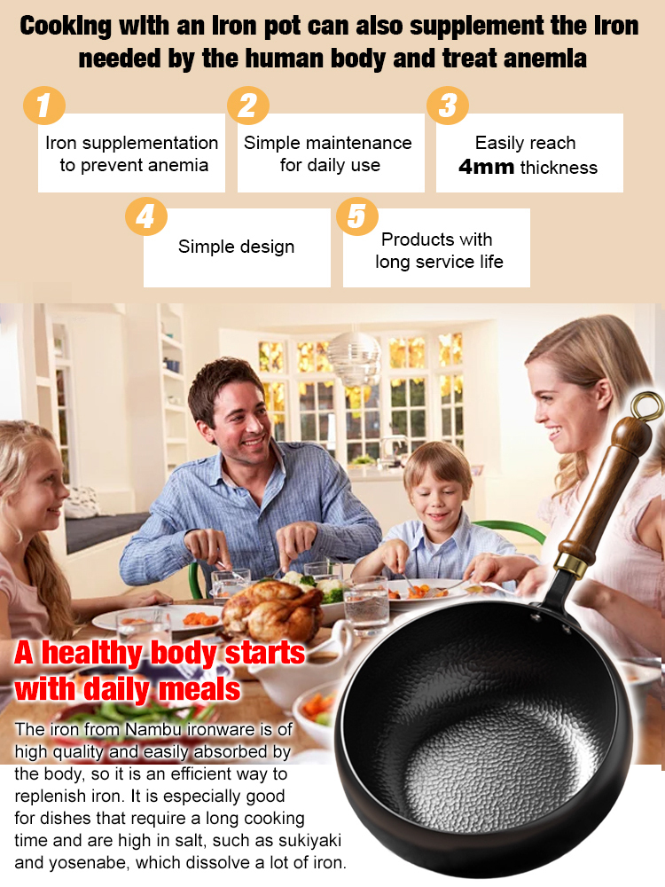 【👍🍳Healthy uncoated iron pan】No need to replace the pan for 50 years, triple high-temperature nitriding in Japan, 7-day return policy