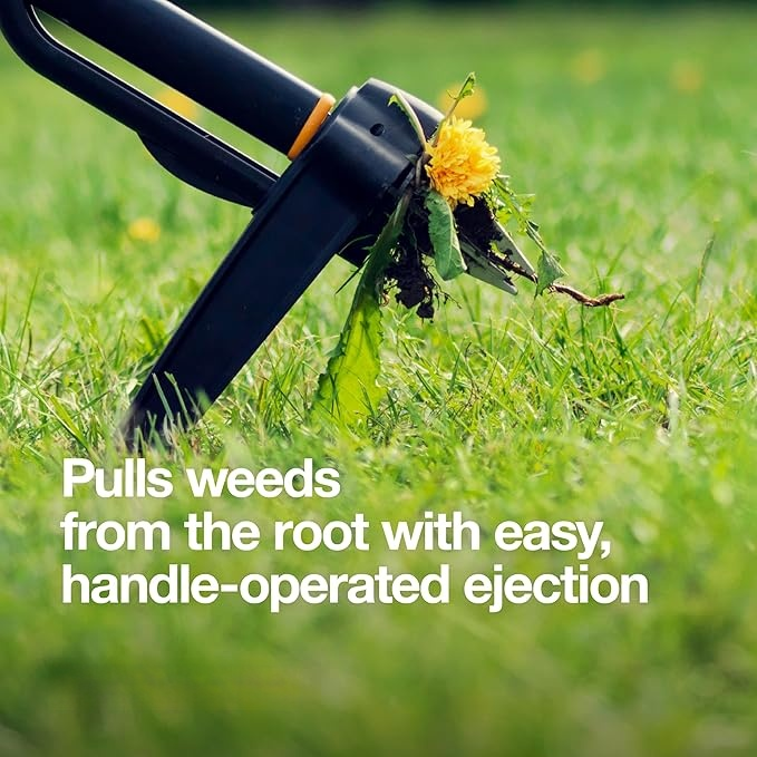 4-Claw Stand Up Weed Puller Tool, Gardening Hand Weeding Tool with 39" Long Ergonomic Handle with Easy-Eject Mechanism