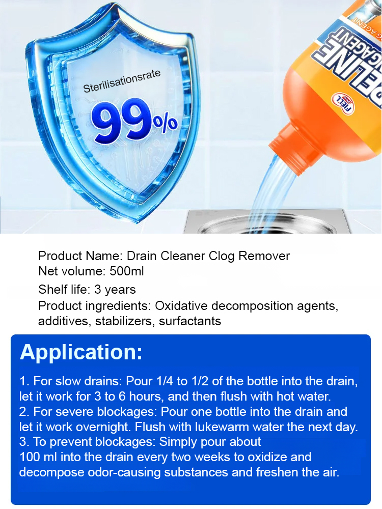 【✅One-Second Pipe Cleaner】 Fast-acting, powerful and safe deodorizing formula, suitable for all pipes.