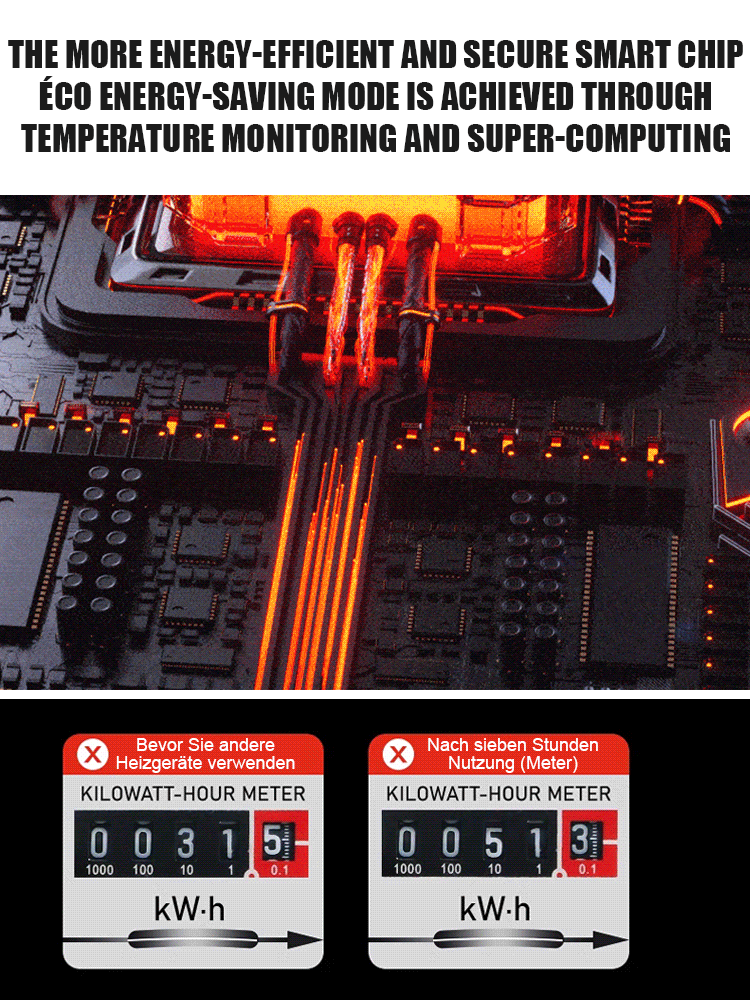 【3-second rapid heating AI energy-saving heater】 Energy-saving and non-drying, a miracle device for rapid heating throughout the entire house