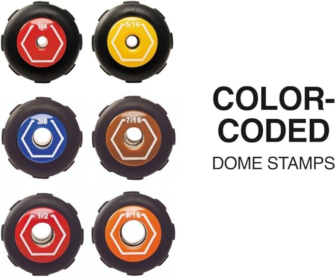 Hollow-Shaft Nut Driver Set, Heavy-Duty, Color-Coded Hex Sizes 1/4 to 9/16-Inch, Cushion-Grip Handles, 6-Piece