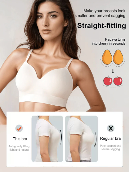 【Wireless push-up bra】 Innovative cut, comfortable push-up, anti-sagging