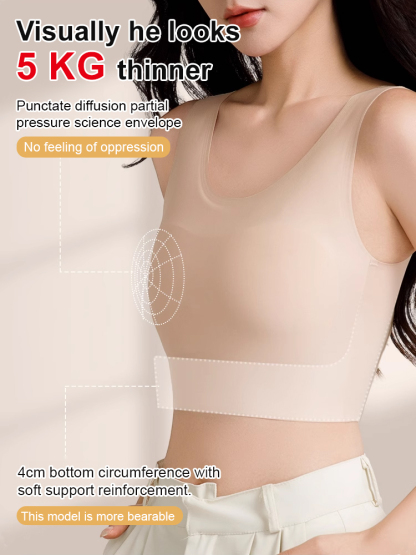 Ten pieces are not as good as one piece【wire-free anti-sagging shaping underwear】makes large breasts look smaller without feeling constricted, breathable and comfortable in summer