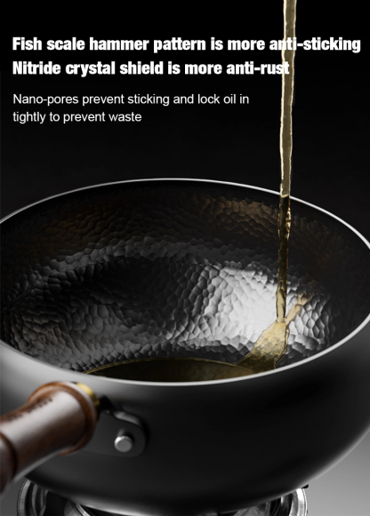 【👍🍳Healthy uncoated iron pan】No need to replace the pan for 50 years, triple high-temperature nitriding in Japan, 7-day return policy