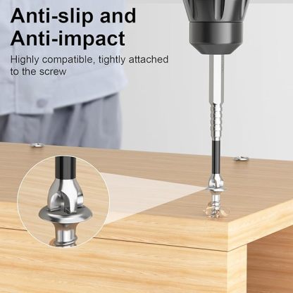 High Magnetic Screwdriver Drill Bit Set - 12Pcs K5 Impact Resistant Non Slip Bit - Magnetic Screwdriver Bits - 25 50 65 70 90 150mm (12Pcs)