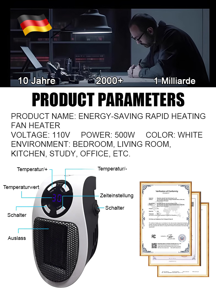 【3-second rapid heating AI energy-saving heater】 Energy-saving and non-drying, a miracle device for rapid heating throughout the entire house