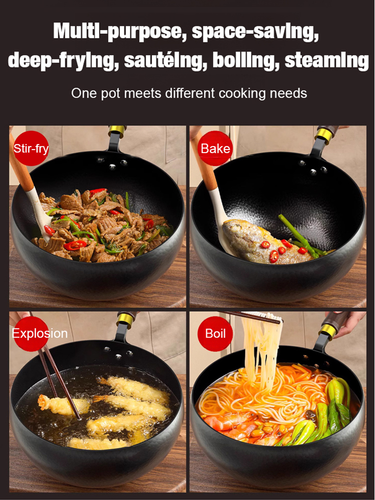 【👍🍳Healthy uncoated iron pan】No need to replace the pan for 50 years, triple high-temperature nitriding in Japan, 7-day return policy