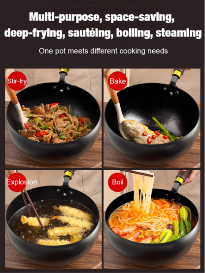 【👍🍳Healthy uncoated iron pan】No need to replace the pan for 50 years, triple high-temperature nitriding in Japan, 7-day return policy