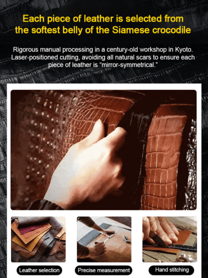 【✨Siamese Crocodile Belly Skin Handmade Men's Dress Shoes】Handcrafted by Japanese artisans, lifetime warranty