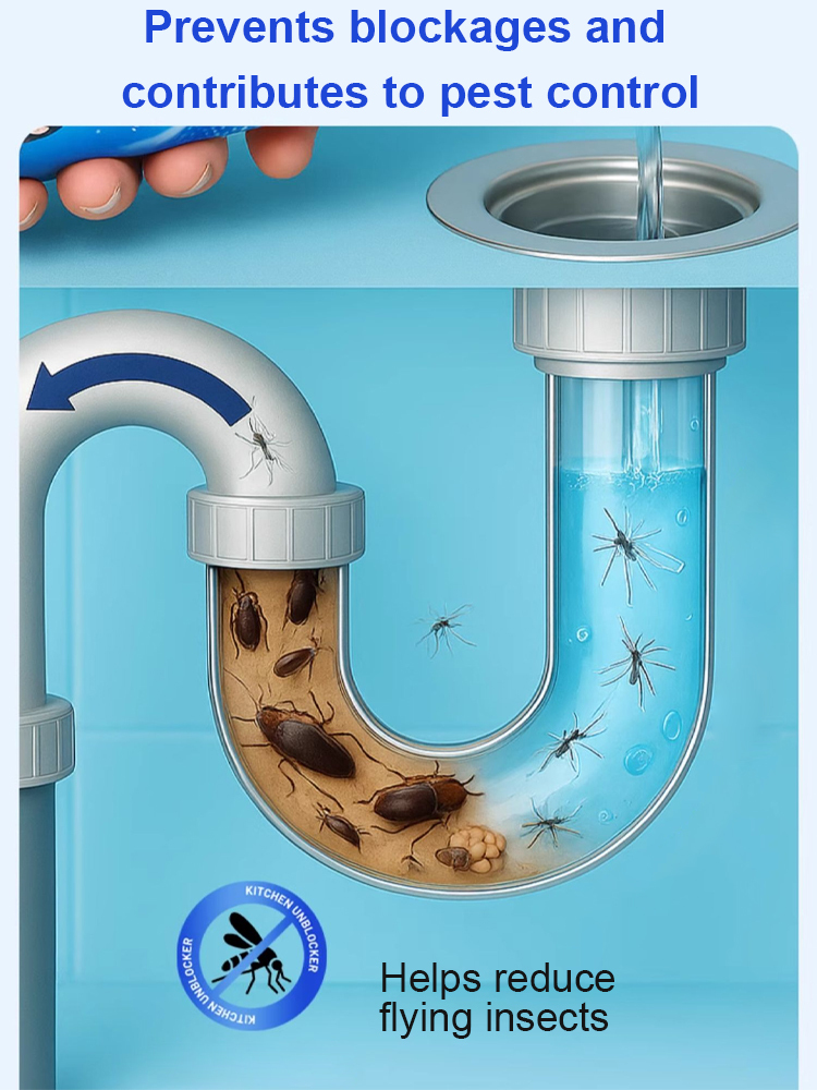 【✅One-Second Pipe Cleaner】 Fast-acting, powerful and safe deodorizing formula, suitable for all pipes.