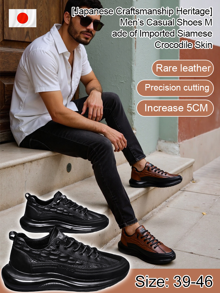 【✨Siamese Crocodile Belly Skin Handmade Men's Dress Shoes】Handcrafted by Japanese artisans, lifetime warranty
