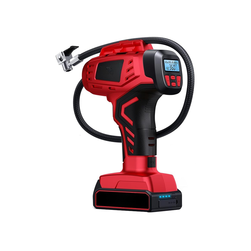 Digital Cordless Tire Inflator Portable Air Compressor Automatic 160PSI w/Gauge Screen & 4+N Smart Mode & Dual Power Supply, Rechargeable 21V Battery Powered Handheld Air Pump, Car Tire Pump