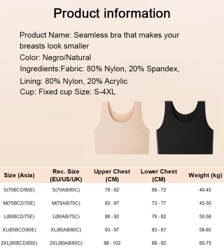 Ten pieces are not as good as one piece【wire-free anti-sagging shaping underwear】makes large breasts look smaller without feeling constricted, breathable and comfortable in summer