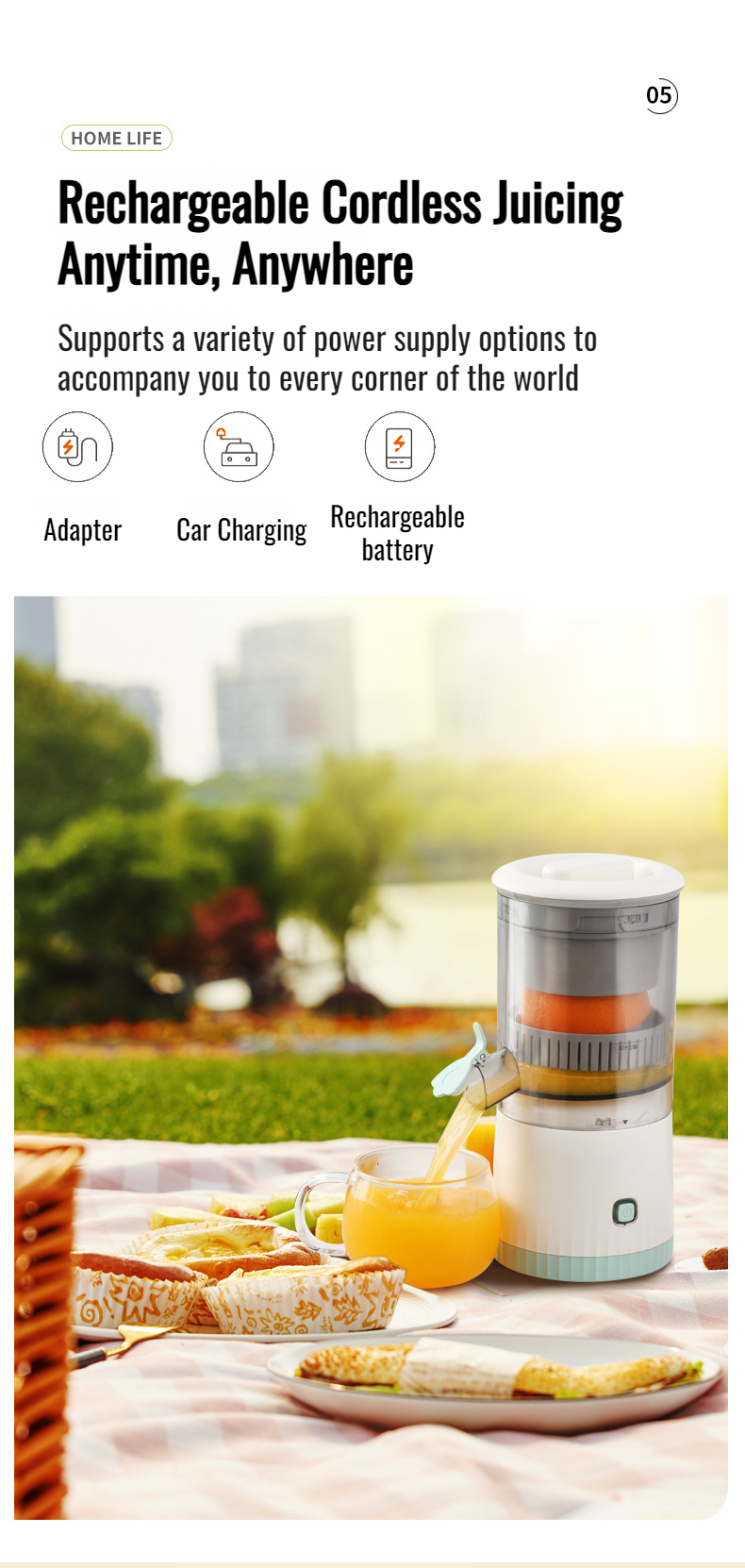 Easy-to-clean small electric juicer