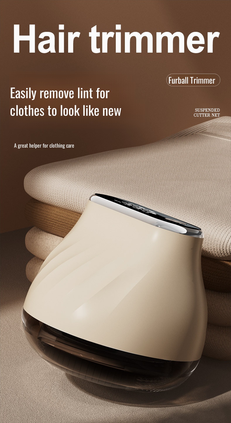 Electric lint trimmer with USB rechargeable design