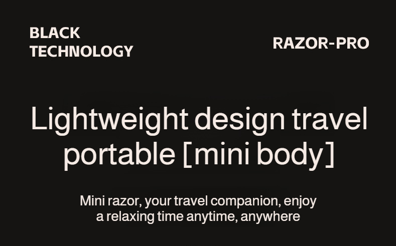 Lightweight electric shaver for quick grooming