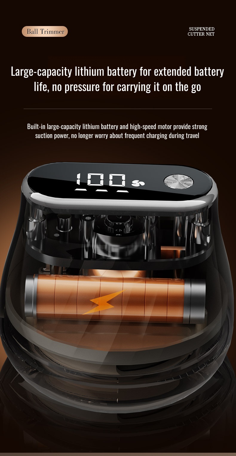 User holding rechargeable lint trimmer