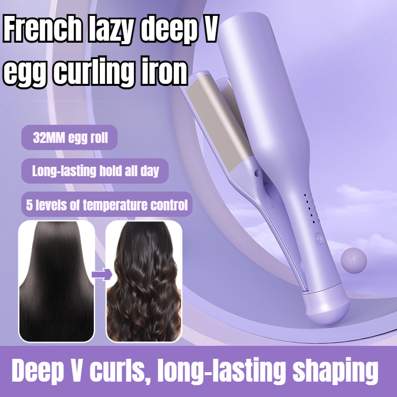 natural and shapely curling iron hair curler hydrated hair Deep V Egg Rolls 32MM Large Water Ripple 