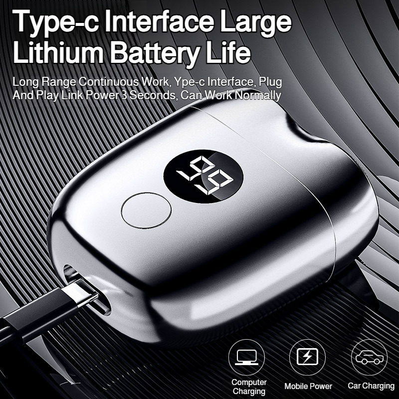TypeC fast charging beard knife shaver Mini Compact Storage Portable IPX7 Waterproof Features Double