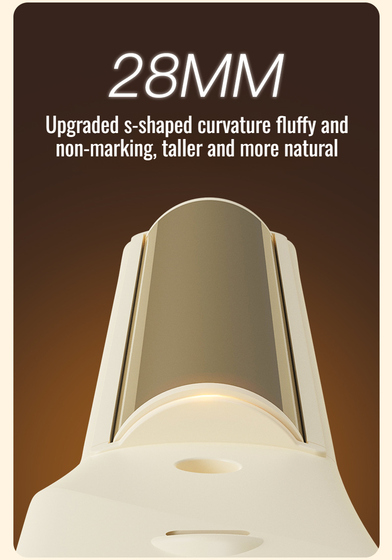 Before and after results with multifunction curling iron