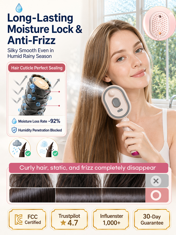 Smart-Mist Massagekamm | 3-in-1 Kopfhaut-Spa und Serum-Diffusor | Dermatest-Geprüft für Haarvitalität❤️