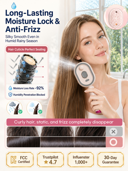 Smart-Mist Massagekamm | 3-in-1 Kopfhaut-Spa und Serum-Diffusor | Dermatest-Geprüft für Haarvitalität❤️