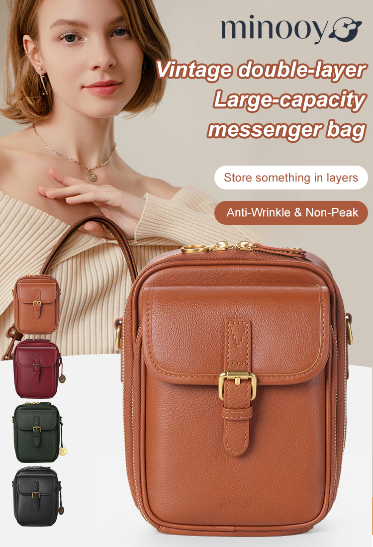 French Heritage Leather Shoulder Bag:Genuine First-Layer Cowhide Crossbody Bag✨RFID Anti-Theft & Ultra-Spacious⚡ Anniversary Flash Sale!