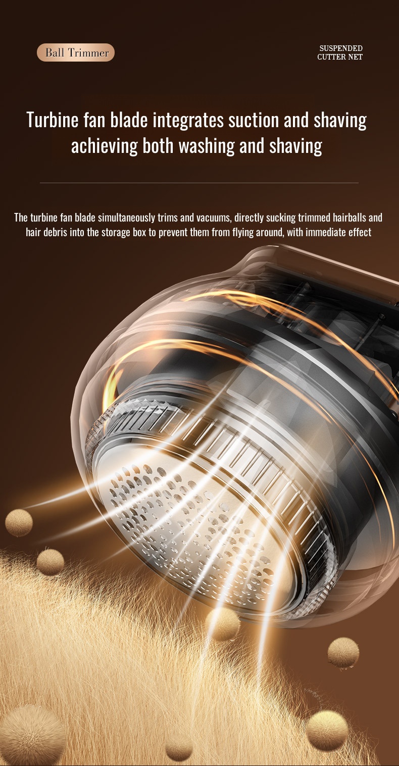 Strong trimming electric lint remover in use