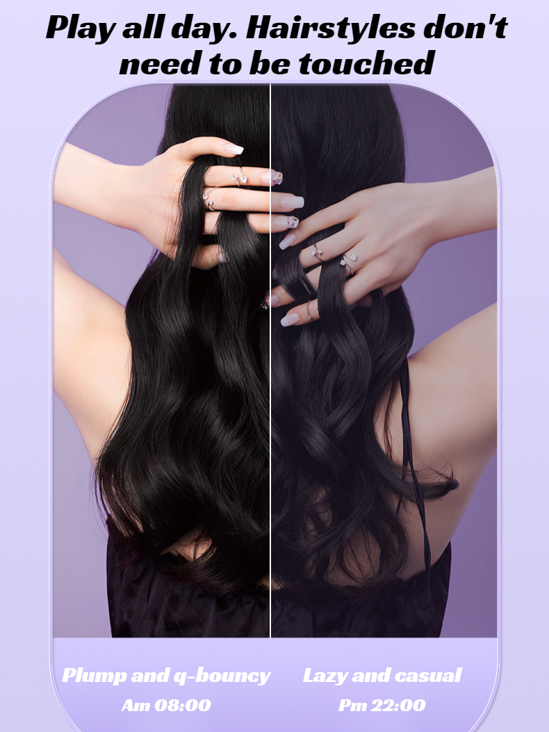 natural and shapely curling iron hair curler hydrated hair Deep V Egg Rolls 32MM Large Water Ripple 