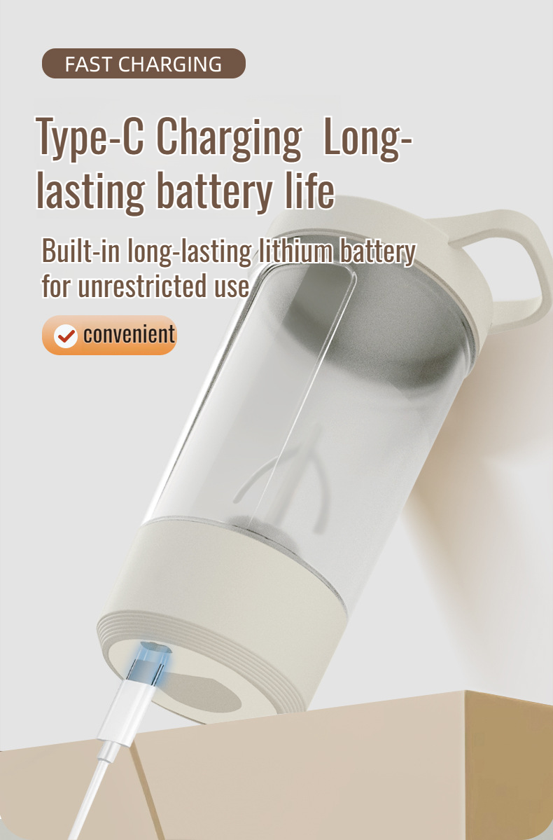 Automatic portable milk shake cup