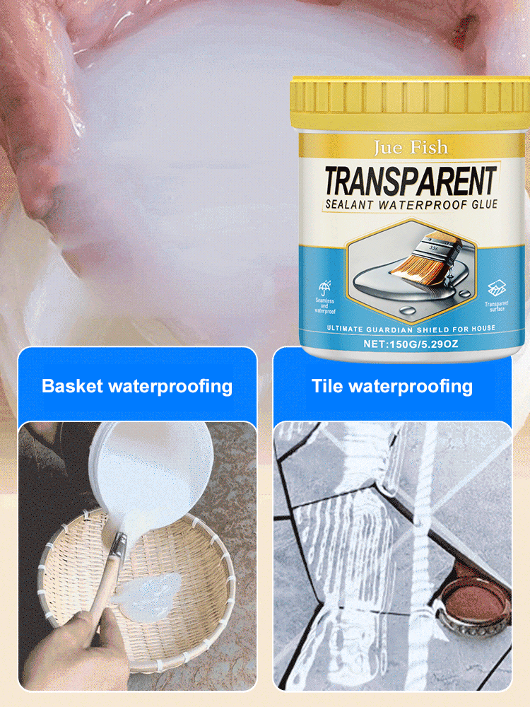 【Transparent Invisible Sealing Waterproof Glue】One bucket can clean 50 square meters! No leakage for 20 years!
