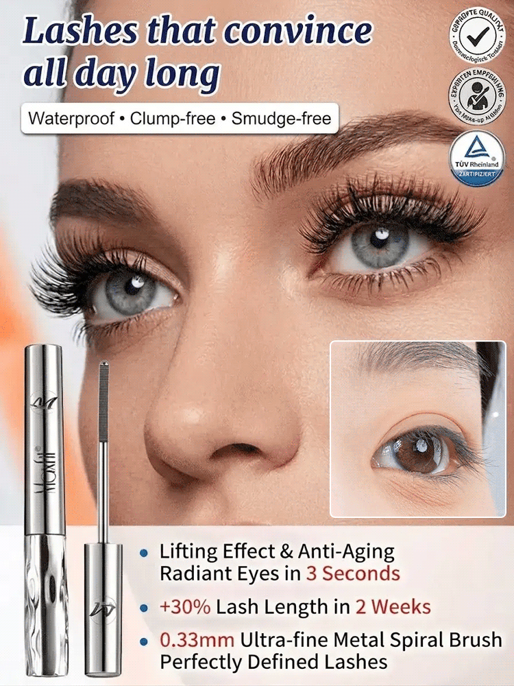 3-in-1 Metal Wand Mascara | 3s Instant Lash Lift | Zero Clumping | 24h Waterproof 