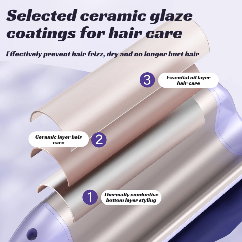 natural and shapely curling iron hair curler hydrated hair Deep V Egg Rolls 32MM Large Water Ripple 