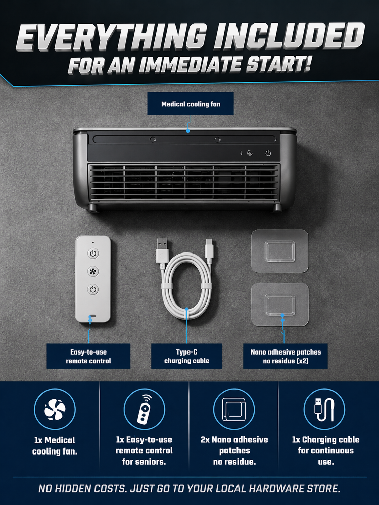 Powerful Airflow Semiconductor No-Drill Cooling Fan