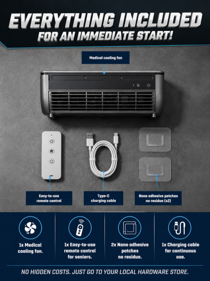 Powerful Airflow Semiconductor No-Drill Cooling Fan