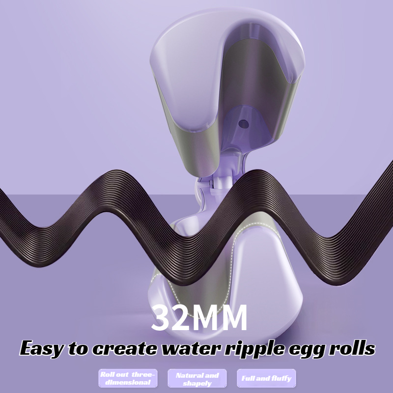 natural and shapely curling iron hair curler hydrated hair Deep V Egg Rolls 32MM Large Water Ripple 