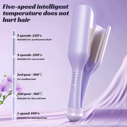 natural and shapely curling iron hair curler hydrated hair Deep V Egg Rolls 32MM Large Water Ripple 