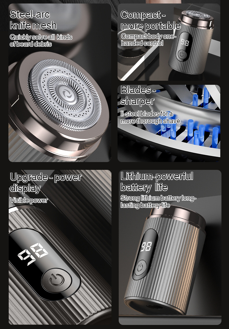 Rechargeable men's shaver compact size